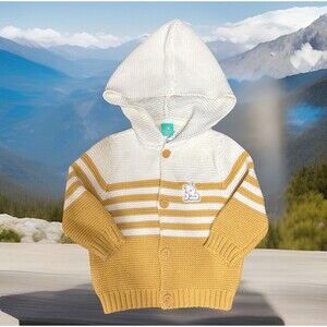 Y2k SuperCute Disney Baby Sweater Jacket 6/9month Winnie The Pooh BearBaby Sweet